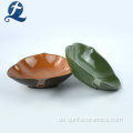 Großhandel benutzerdefinierte Blattform Keramikplatten Gerichte